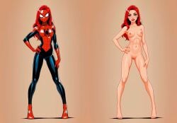 1_female 1_girl 1girls ai_assisted ai_generated alone areola areolae bare_areolas bare_belly bare_body bare_breasts bare_chest bare_hands bare_hips bare_knees bare_legs bare_navel bare_nipples bare_shoulders bare_stomach bare_thighs bare_tits bare_vagina bare_waist barefoot big_eyelashes big_lips black_eyelashes blue-eyed_female blue_eyes blue_eyes_female blush blushing_female breasts clean_pussy clean_shaven closed_mouth closed_mouth_smile clothed_and_nude_version completely_naked completely_naked_female completely_nude completely_nude_female covered_breast covered_breasts dark_eyebrows ear ears_visible_through_hair empty_background exposed exposed_areola exposed_areolae exposed_arms exposed_belly exposed_belly_button exposed_body exposed_breasts exposed_chest exposed_collarbone exposed_feet exposed_female exposed_hands exposed_hips exposed_knees exposed_legs exposed_midriff exposed_neck exposed_nipples exposed_pussy exposed_shoulders exposed_stomach exposed_thighs exposed_tits exposed_toes exposed_vagina eyebrows eyes eyeshadow female female_focus female_naked female_nude female_nudity female_only female_superhero fingernails fingers flush flushed flushed_cheeks flushed_face front_view full_body full_body_suit full_naked full_nude full_nudity full_nudity_female girl_focus girl_naked girl_solo hair_on_shoulders hand_on_own_thigh hand_on_own_waist hand_on_thigh hand_on_waist hands knees lips lipstick long-haired_female long_hair long_hair_female loose_hair makeup marvel marvel_comics mary_jane_watson model_pose mouth mouth_closed nails naked naked_belly naked_body naked_breasts naked_chest naked_female naked_legs naked_nipples naked_pussy naked_tits navel nipples nose nude nude_body nude_breasts nude_female nude_girl nude_legs nude_pussy nude_tits nudity nudity_female nudity_girl one_female only_girl open_eyes opened_eyes parted_hair parted_lips posing pubic pussy pussy_outline pussy_visible red-haired_female red_hair red_hair_female red_lipstick red_pussy scarlet_hair sexy_body sexy_female sexy_girl sexy_pose sexy_posing sexy_pussy shaved_pussy shiny_body shiny_breasts shiny_hair shiny_legs shiny_nipples shiny_shoulders shiny_skin shiny_suit shiny_thighs shiny_tits simple_background skinny skinny_arms skinny_female skinny_legs skinny_thighs skinny_waist small_breast small_breasts small_nose small_tits small_titties smile smiley_face solo solo_female solo_focus solo_girl spandex spandex_suit spider-girl spider-man_(series) spider-man_logo spider-man_mask spider-man_suit spider_girl standing standing_female straight_hair super_heroine superhero_costume superheroine teenage_female teenager thick_eyelashes thin_arms thin_body thin_legs thin_thighs thin_waist tight_suit toe_nails toenails toes vagina_outline vagina_visible wavy_hair young young_female young_girl