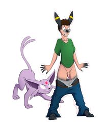 2boys anthro anthrofied claws duo eeveelution espeon feral furry gender_transformation hi_res larger_male male mtf_transformation nintendo original_character paws penis pokémon_(species) pokemon pokemon_gsc size_difference smaller_male species_transformation testicles tomek1000 transformation umbreon video_games