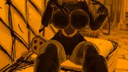 1girls 3d 3d_model bendy_and_the_ink_machine big_breasts black_body boobs_out breasts breasts_out cally3d camera camera_head camera_woman couch couch_sitting cryptiacurves female female_focus female_only genderbent ink joey_drew_studios naked nightmare_waifu nipples nipples_outside no_bra no_panties norman_polk nude nude_female pussy pussy_peek rule63 rule_63 silver_(cally3d) sitting sitting_down sitting_on_couch solo solo_female solo_focus south_shaed_(dreams_come_true_studio) tagme the_projectionist tits_out vr vr_media vrc vrchat vrchat_avatar vrchat_media vrchat_model