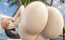 1girls 3d 3d_(artwork) artist_logo ass atlus beach bent_over big_ass big_butt bikini_top blender blender_(software) blender_eevee bottom_heavy bottomless bra brown_hair bubble_ass bubble_butt butt caked_up curvaceous curvy curvy_body curvy_female curvy_figure dat_ass dumptruck_ass fat_ass gigantic_ass huge_ass large_ass looking_at_viewer megami_tensei orange_eyes persona persona_3 persona_3_reload shin_megami_tensei short_hair smile smiling smiling_at_viewer snippwapp solo solo_focus surfboard takeba_yukari thick_ass thick_thighs voluptuous voluptuous_female waves wide_hips yukari_takeba