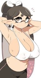 callie_(splatoon) earrings fully_clothed huge_breasts inkling inkling_girl splatoon splatoon_(series) tagme yuta_agc