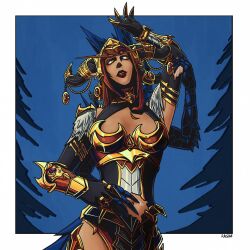 alexstrasza dragon dragonflight female ice milf red_hair vyranoth warcraft world_of_warcraft yellow_eyes