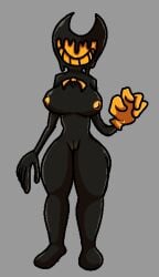 bendy_and_the_ink_machine bendy_fem black_body female_only ink_demon smile