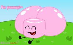 ^w^ ass_built_separately battle_for_dream_island bfdi bfdia big_ass bubble_butt colored huge_ass ice_cube ice_cube_(bfdi) lewdyoshyboy object_show object_shows pink_body tagme thick_thighs wide_hips