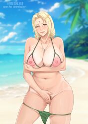 1girls beach freshlyet naruto solo swimsuit tagme tsunade