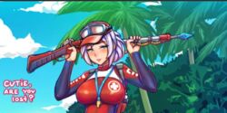 1girls alternate_costume beach hi-rez_studios ikkimay lian_(paladins) light-skinned_female light_skin paladins shore_patrol_(paladins) shore_patrol_lian white_hair