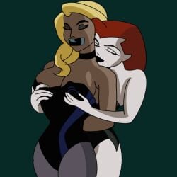 2girls big_breasts black_canary black_canary_(dcau) breast_grab breast_squeeze breasts breasts_focus breasts_out captured_heroine damsel_in_distress dc_comics dcau defeated defeated_heroine dinah_lance female female_focus female_only femsub forced_submission grabbing grabbing_breasts grabbing_from_behind groping groping_breasts groping_from_behind grovyian knocked_out large_breasts lesbian multiple_girls nipples nipples_outside only_female passed_out poison_ivy sleeping unconscious yuri