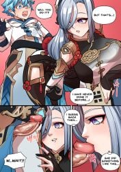 aunt_and_nephew bluecandy chongyun_(genshin_impact) comic genshin_impact incest kuudere manga milf shenhe_(genshin_impact) the_way_she_understands