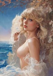 1girls actress ai_generated artistic_nude beautiful_background blonde_female blonde_hair blue_eyes celebrity cute ethereal_hair female female_only marquisdesalace medium_breasts nude real_person singer taylor_swift