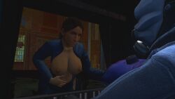 breasts_out citizen flashing_breasts half-life half-life_2 metropolice rations seducing seductive tempting tempting_another