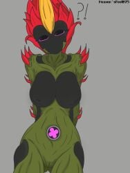 1girls alien alien_girl alien_humanoid ben_10 big_areola big_breasts big_thighs chaquetrix fanart female heavensfeel75 inverted_nipples methanosian plant plant_girl plant_humanoid swampfire