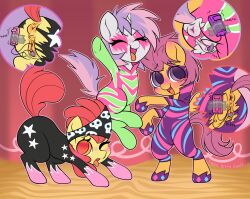 3girls apple_bloom_(mlp) ass cub earth_pony equid equine feral feralkittyclawz friendship_is_magic hasbro horn horse mammal my_little_pony orange_body orange_fur pegasus pink_hair pony punk purple_hair pussy red_hair scootaloo_(mlp) sex_toy sweetie_belle_(mlp) tail tongue tongue_out trio unicorn vibrator white_body white_fur wings yellow_body yellow_fur young