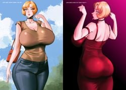 1girls 2koma ahe_gao arms_up ass ass_focus before_and_after big_ass big_breasts blonde_female blonde_hair bra_visible_through_clothes breasts cheating cheating_mother cheating_wife chocolategamebu color curvy_figure dress english english_text female female_focus female_only huge_ass huge_breasts imminent_sex inviting inviting_to_fuck inviting_to_sex large_breasts light-skinned_female lips lipstick mature mature_female milf mother naughty_face necklace netorare ntr original original_character prostitute red_dress short_hair text thick_thighs tongue tongue_out voluptuous voluptuous_female wedding_ring whore