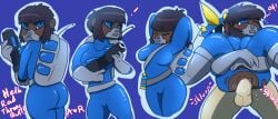 ! 1boy 1boy1girl 1girls 2018 2d 2d_(artwork) artist_request ass back_view big_breasts big_penis blue_background blue_eyes blush blushing bodysuit breasts captain_(nuclear_throne) clothed clothed_sex clothing cum cum_in_pussy cum_inside cute cute_expression dark-skinned_female dark_skin english_text female front_view gasmask gun hi_res highres holding holding_gun holding_object idpd_(nuclear_throne) interracial interracial_sex lifting_another lifting_partner light-skinned_male light_skin male male/female nuclear_throne one_eye_closed penis police police_badge police_uniform policewoman pussy reverse_stand_and_carry_position reverse_suspended_congress rifle ripped_clothing rogue_(nuclear_throne) rule_63 sex shaded simple_background simple_shading source_request text thick_thighs thighs vaginal_penetration