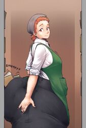 1girls 2022 ass bottom_heavy cantankeravian dumptruck_ass edie_(cantankerous_avian) female female_focus freckles freckles_on_face gigantic_ass gigantic_thighs hi_res high_resolution highres huge_ass huge_thighs hyper hyper_ass hyper_thighs looking_back massive_ass massive_thighs oc orange_hair short_hair solo solo_female solo_focus thick_thighs thighs