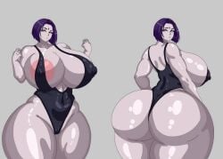 curvy dc dc_comics gohu13 huge_ass huge_breasts raven_(dc) solo swimsuit tagme teen_titans