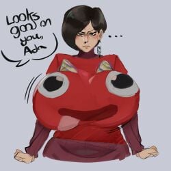 1girls ada_wong angry angry_face asian asian_female behemaid black_eyes black_hair capcom crossover female female_only garten_of_banban huge_breasts hyper hyper_breasts light-skinned_female meme resident_evil shitpost short_hair tagme weird_crossover