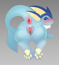 absurd_res animal_genitalia animal_pussy anus ass big_butt blush canine_genitalia canine_pussy eeveelution female feral generation_1_pokemon genitals hi_res nectarfi nintendo pokemon pokemon_(species) presenting presenting_pussy puffy_anus pussy solo vaporeon