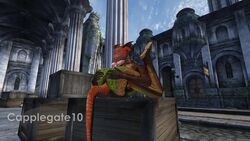 3d animated anthro argonian autocunnilingus capplegate10 contortion cunnilingus exibitionism female flexibility flexible frontbend game_screenshot lizard lizardman long_tongue looking_at_viewer mp4 nude oblivion public solo sound the_elder_scrolls tongue video