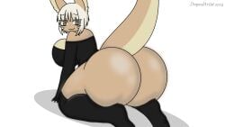 ass ass ass_bigger_than_breasts ass_bigger_than_head big_ass big_breasts breasts bubble_butt dropedartist dumptruck_ass furry furry_female furry_only huge_ass looking_at_viewer made_in_abyss nanachi smile