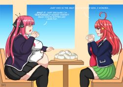 bbw go-toubun_no_hanayome meatpedal nakano_itsuki nakano_nino overweight_female sequence weight_gain