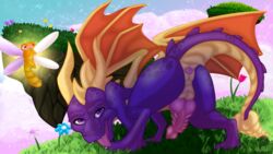 16:9 activision arthropod dragon dragonboii78 dragonfly hi_res insects magic male_only sparks spyro spyro_the_dragon video_games widescreen