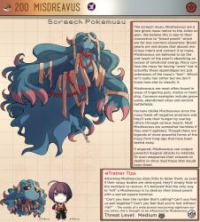 1girls creature_index english_text female generation_2_pokemon highres kinkymation misdreavus monster_girl nintendo page_200 pokémon_(species) pokedex pokemon pokemorph pokemusu profile tagme text text_box