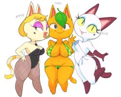 2024 3girls 4_fingers animal_crossing anthro beauty_mark bedroom_eyes bent_arm bent_leg big_breasts big_ears big_eyes bikini biped black_clothing black_eyebrows black_eyelashes black_leotard black_text blep blonde_hair blue_bikini blue_clothing blue_eyeshadow blue_swimwear breast_size_difference breasts character_name cleavage cleavage_overflow closed_smile clothed clothed_anthro clothed_female clothing curved_eyebrows curvy_figure dbaru digital_drawing_(artwork) digital_media_(artwork) dipstick_tail domestic_cat eyebrows eyelashes eyeshadow felid feline felis female female_only fingers fishnet fishnet_legwear front_view fur gesture glistening glistening_lips green_bikini green_clothing green_swimwear group hair hand_on_hip hand_on_own_hip hourglass_figure humanoid_hands leaf leaf_on_head legs_together legwear leotard lips lipstick long_eyelashes looking_at_viewer makeup mammal markings monique_(animal_crossing) motion_lines mouth_closed multicolored_body multicolored_fur narrowed_eyes navel nintendo olivia_(animal_crossing) on_one_leg orange_body orange_breasts orange_ears orange_fur orange_tail pattern_bikini pattern_clothing pattern_swimwear pink_inner_ear pink_tongue pose prick_ears pupils purple_eyeshadow raised_leg red_body red_ears red_fur red_inner_ear red_lipstick red_tail round_head seductive short_hair side-tie_bikini side-tie_clothing side-tie_swimwear simple_background skimpy skimpy_bikini skimpy_swimwear slit_pupils smile smiling_at_viewer spots spotted_bikini spotted_clothing spotted_swimwear standing string_bikini striped_markings striped_tail stripes swimwear tail tail_markings tan_body tan_breasts tan_ears tan_fur tan_tail tangy_(animal_crossing) text thick_lips thick_thighs thin_eyebrows tongue tongue_out trio two_tone_body two_tone_fur waving waving_at_viewer white_background white_body white_breasts white_fur wide_hips yellow_sclera yellow_stripes