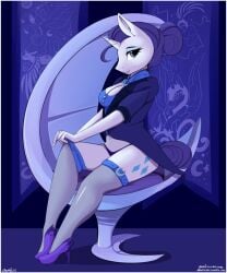 1female 1girl 1girls anthro big_breasts biting_lip blue_eyes breasts chair clothed clothing cutie_mark daxhie equid equine female footwear friendship_is_magic furry furry_female furry_only hair hi_res horn legwear looking_at_viewer mammal moon my_little_pony nightmare_moon_(mlp) panties princess_celestia_(mlp) princess_luna_(mlp) purple_hair rarity_(mlp) shoes sitting solo solo_female solo_focus stockings translucent translucent_clothing underwear undressing unicorn