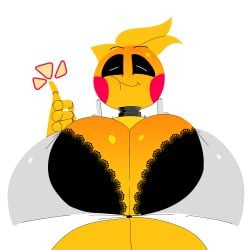 1girls behemaid female female_only five_nights_at_freddy's five_nights_at_freddy's_2 huge_breasts hyper hyper_breasts shiny_breasts tagme toy_chica_(fnaf)