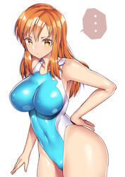 1girls big_breasts breasts character_request cleavage copyright_request female female_only highleg_swimsuit large_breasts looking_at_viewer nagase_haruhito one-piece_swimsuit solo swimsuit