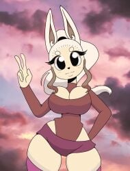 5hitzzzu boombita breasts bunny_girl cleavage female funcu funculicious lagomorph meatcuteshii pinkbobatoo rabbit skiddioop sky stereodaddy