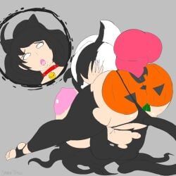 ahe_gao anal ass barefoot big_ass big_penis blake_belladonna bodypaint breasts canine catsuit collar colored corgi faunus female halloween huge_ass huge_balls huge_breasts human interspecies iron-0xide jack-o'-lantern legs_up male mammal mating_press moaning pumpkin_butt rough_sex rwby sanka-tetsu screaming tail thick_thighs torn_clothes upside-down zoophilia zwei