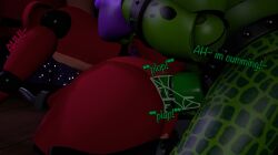 alligator alligator_tail alligatorid alligatorid_humanoid animatronic anthro background biceps body_markings bonnfie_(artist) crocodile crocodile_tail crocodilian crocodylid cumming cumming_inside dialogue dialogue_bubble english english_dialogue english_text facial_markings five_nights_at_freddy's five_nights_at_freddy's:_security_breach fnaf fox foxy_(fnaf) gay gay_sex green_body lighting_bolt machine male male/male male_only male_penetrated male_penetrating male_penetrating_male mohawk mohawk_(hairstyle) montgomery_gator_(fnaf) muscular muscular_anthro muscular_arms muscular_male muscular_thighs non-human non_mammalian_nipples onomatopoeia pauldrons pink_glans red_body red_hair reptile reptile_humanoid robot robot_humanoid scottgames simple_background spiked_bracelet spotted_body steel_wool_studios tail tail_markings tattoo two_tone_body two_tone_fur