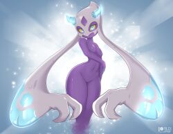 anthro blue_eyes breasts female froslass looking_at_viewer nude pokemon pussy rilex_lenov yellow_sclera