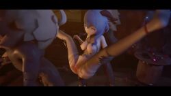 animated big_ass big_breasts big_penis black_penis blue_body cum cum_in_pussy cum_in_pussy cum_on_body femdom gangbang ganyu_(genshin_impact) genshin_impact hilichurls_(species) interspecies kamihikoki_mmd light-skinned_female mona_(genshin_impact) monster noelle_(genshin_impact) orgy sex sound tagme video