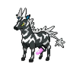 equid equine erection feral generation_5_pokemon genitals horse litten_propoganda male mammal nintendo no_humans penis pokemon pokemon_(species) solo sprite sprite_art third-party_edit transparent_background zebstrika