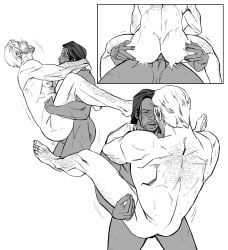 2boys anal arthur_morgan bonjourdraws carrying charles_smith male_only red_dead_redemption red_dead_redemption_(series) red_dead_redemption_2 yaoi