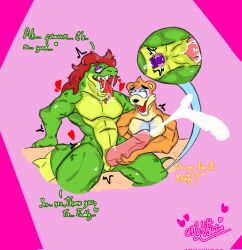 alligator_tail animatronic anthro background biceps blue_eyes body_markings boner cum cum_drip cumming cumming_while_penetrated dialogue dialogue_bubble drooling english english_dialogue english_text erection facial_markings five_nights_at_freddy's five_nights_at_freddy's:_security_breach fnaf gay gay_sex genital_fluids glamrock_freddy_(fnaf) green_body handjob heart hearts_around_body lighting_bolt looking_at_another looking_at_partner looking_pleasured looking_up machine male male/male male_only male_penetrated mohawk mohawk_(hairstyle) montgomery_gator_(fnaf) motion_lines muscular muscular_anthro muscular_arms muscular_male muscular_thighs mylittvalentine non-human non_mammalian_nipples nude orange_fur pauldrons pink_glans red_hair reptile reptile_humanoid robot robot_humanoid scottgames sex sex_toy sex_toy_in_ass simple_background spiked_bracelet spotted_body steel_wool_studios tail tail_markings tan_fur tattoo two_tone_body two_tone_fur ursid ursid_humanoid ursine