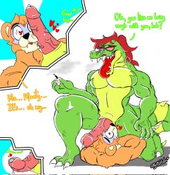 alligator_tail animatronic anthro background biceps body_markings boner dialogue dialogue_bubble english english_dialogue english_text erection facial_markings five_nights_at_freddy's five_nights_at_freddy's:_security_breach fnaf gay gay_sex glamrock_freddy_(fnaf) green_body heart heart-shaped_pupils lighting_bolt machine male male/male male_focus male_only moaning mohawk mohawk_(hairstyle) montgomery_gator_(fnaf) muscular muscular_anthro muscular_arms muscular_male muscular_thighs mylittvalentine non-human non_mammalian_nipples nude onomatopoeia pauldrons pink_glans precum precum_drip red_hair reptile reptile_humanoid robot robot_humanoid scottgames simple_background spiked_bracelet spotted_body steel_wool_studios tail tail_markings tattoo tongue_out two_tone_body two_tone_fur ursid ursid_humanoid ursine white_nails