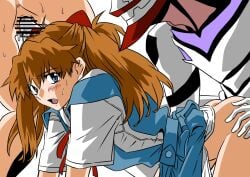 1girls 5rjgl0hk3535597 asuka_langley_sohryu blue_eyes blush breasts censor_bar clothing doggy_style duo female from_behind_position hair hi_res human light-skinned_female light_skin long_hair male male/female mammal mass_production_eva monster neon_genesis_evangelion open_mouth orange_hair red_ribbon school_uniform sex smile the_end_of_evangelion tokyo-3_middle_school_uniform uniform yuutaku1618