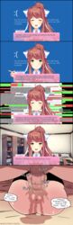 1boy 1girls 2020 anon anus ass backsack balls balls_deep bed bedroom big_ass big_penis black_legwear blue_background bottomless bow breasts brown_hair closed_eyes clothed comic cum cum_in_pussy cum_inside cum_pool ddlc_background ddlc_text_box doki_doki_literature_club edit faceless_male green_eyes hair_ornament hair_ribbon legs_up long_hair mating_press medium_breasts missionary_position monika_(doki_doki_literature_club) motion_lines nervous on_back on_bed on_top open_mouth penis ponytail pussy ribbon romantic_ambiance romantic_sex school_uniform schoolgirl self_insert sex size_difference smaller_female stockings straight sweat sweatdrop talking_to_viewer text thick_thighs thighhighs uniform vaginal_penetration very_long_hair