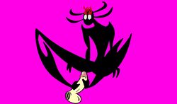 ashi_(samurai_jack) blank_eyes corruption disembodied_penis faceless_male fire footjob horns hunched_over jones_boi samurai_jack two_toes