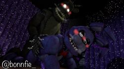 anal anal_sex blush blushing_profusely bonnfie_(artist) bonnie_(fnaf) bowtie cumming dialogue dialogue_bubble dreadbear english_dialogue english_text five_nights_at_freddy's five_nights_at_freddy's:_help_wanted fnaf gay gay_anal gay_sex green_body looking_back looking_pleasured male male/male male_focus male_only male_penetrating male_penetrating_male onomatopoeia purple_body robot robot_humanoid robot_penis scottgames sex steamy_breath steel_wool_studios sweating