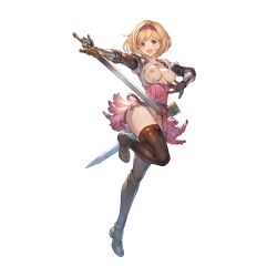 1girls breasts college djeeta_(granblue_fantasy) female female_only granblue_fantasy nipples pussy solo tagme torn_clothes