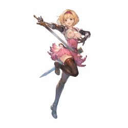 1girls breasts college djeeta_(granblue_fantasy) female female_only granblue_fantasy nipples solo tagme torn_clothes