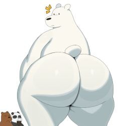 3boys :3 :| anthro cartoon_network grizzly_bear ice_bear male_only panda phone sssonic2 we_bare_bears |:(