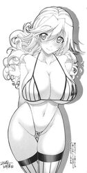 female large_breasts long_hair monochrome rakko rakko_(r2) sandy_bash suketto_sanjou!!