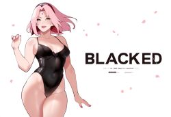 1girls ai_generated blacked cameltoe female female_only lingerie looking_at_viewer naruto naruto_shippuden novelai one-piece_lingerie pink_hair sakura_haruno seductive seductive_smile small_breasts solo solo_female thiccwithaq_(ai_style) thick_thighs twitwit white_background