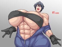 30th_video_rentals 5_voices :p abs alternate_breast_size big_breasts bikini black_hair blush breasts breasts_bigger_than_head cleavage color curvy female female_focus female_only grabbing huge_breasts hyper hyper_breasts indie_virtual_youtuber jumpsuit kataochi_chuuko large_breasts looking_at_viewer muscular muscular_female nakako_kataochi plump posing short_hair smile solo solo_female stripping sweat tongue top_heavy undressing virtual_youtuber wide_hips